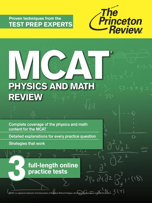 Title details for MCAT Physics and Math Review by The Princeton Review - Available